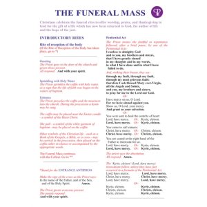 The Farnworth Funeral Mass Card (Large Print) (1131)